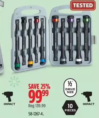 Canadian Tire Maximum impact socket sets offer