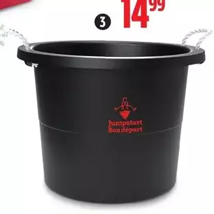 Canadian Tire Jumpstart bucket with rope handles offer