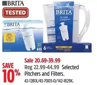 Canadian Tire Brita pitchers and filters offer