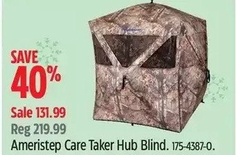 Canadian Tire Ameristep care taker hub blind offer