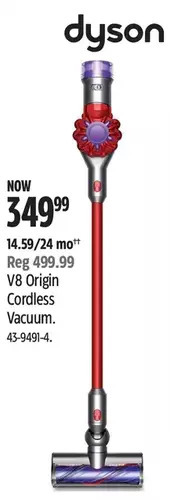 Canadian Tire Dyson v8 origin cordless vacuum offer