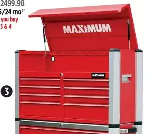 Canadian Tire Maximum 47" 8-drawer chest with gas struts offer