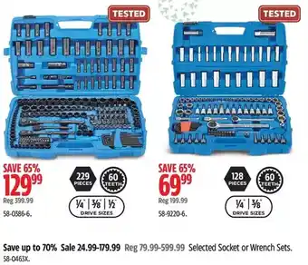 Canadian Tire Mastercraft 229 pieces set | 128 pieces set | socket or wrench sets offer