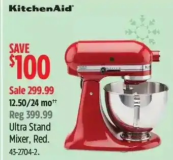 Canadian Tire Kitchenaid ultra stand mixer offer