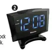 Canadian Tire Westlock blue led thin clock offer