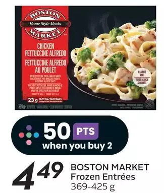 Sobeys Boston market frozen entrées offer