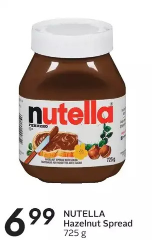 Sobeys Nutella hazelnut spread offer