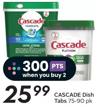 Sobeys Cascade dish tabs offer
