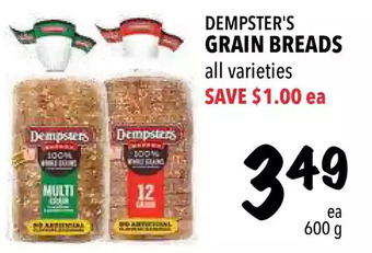 Farm Boy Dempster's grain breads offer