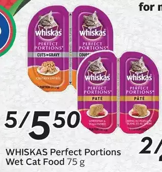 Sobeys Whiskas perfect portions wet cat food offer