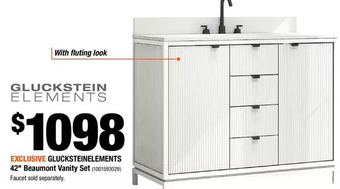 Home Depot Glucksteinelements 42" beaumont vanity set offer