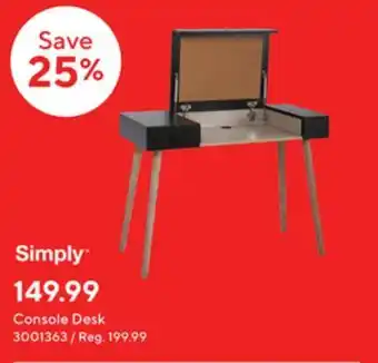 Staples Simply console desk offer