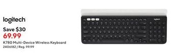 Staples Logitech k780 multi device wireless keyboard offer