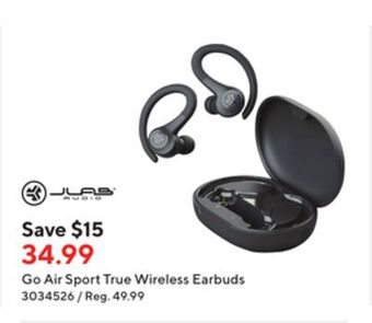 Staples Jlab audio go air sport true wireless earbuds offer