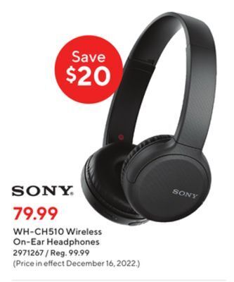 Staples Sony wh-ch510 wireless on-ear headphones offer