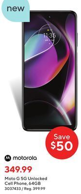 Staples Motorola moto g 5g unlocked cell phone - 64gb offer
