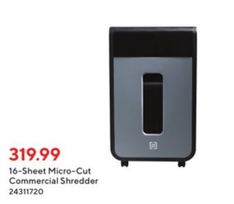 Staples Tru red 16-sheet micro-cut commercial shredder offer