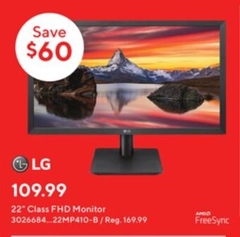Staples Lg 22" class fhd monitor offer