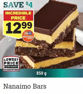 M & M Food Market Nanaimo bars offer