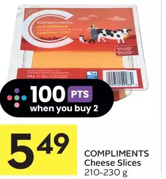 Foodland Compliments cheese slices offer