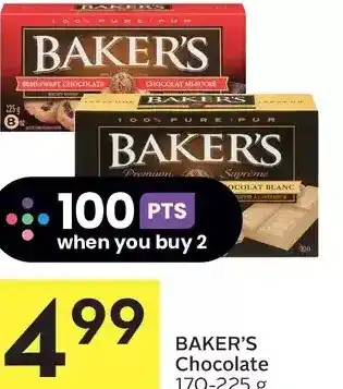 Foodland Baker's chocolate offer