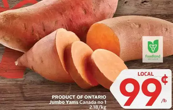 Foodland Jumbo yams offer