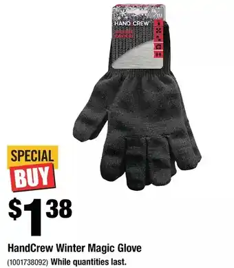 Home Depot Handcrew winter magic glove offer