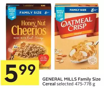 Foodland General mills family size cereal offer