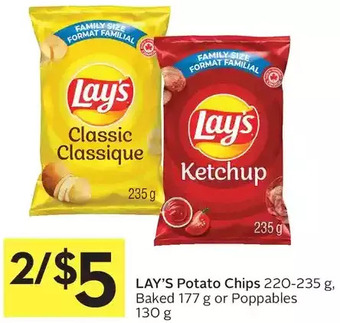 Foodland Lay's potato chips, baked or poppables offer