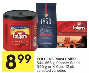Foodland Folgers roast coffee, pioneer blend or k-cups offer