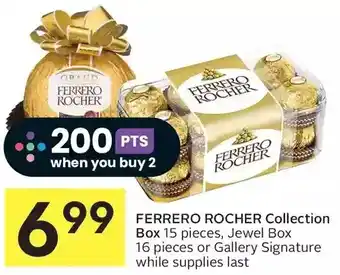 Foodland Ferrero rocher collection box, jewel box or gallery signature offer