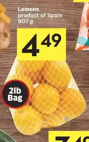 Foodland Lemons offer