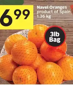 Foodland Navel oranges offer