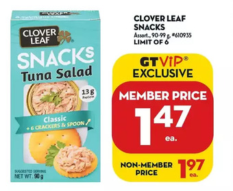 Giant Tiger Clover leaf snacks offer