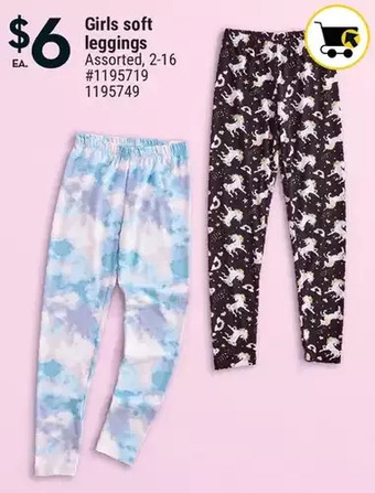 Giant Tiger Girls soft leggings offer