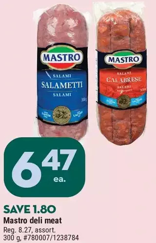 Giant Tiger Mastro deli meat offer
