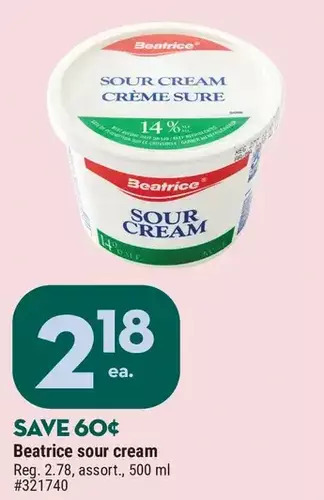 Giant Tiger Beatrice sour cream offer