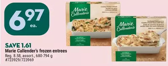 Giant Tiger Marie callender's frozen entrees offer