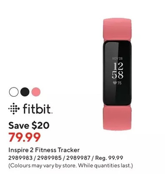 Staples Fitbit inspire 2 fitness tracker offer