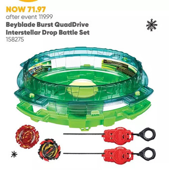 Toys R us Beyblade burst quaddrive interstellar drop battle set -- battle game set with beystadium offer