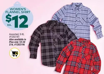Giant Tiger Women's flannel shirt offer