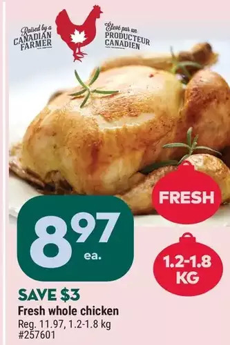 Giant Tiger Fresh whole chicken offer