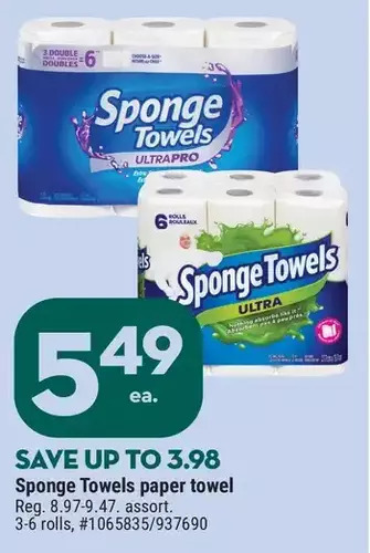 Giant Tiger Sponge towels paper towel offer