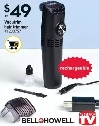 Giant Tiger Bell+howell vacutrim hair trimmer offer