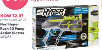 Toys R us Nerf hyper rush-40 pump-action blaster - includes 30 nerf hyper rounds offer