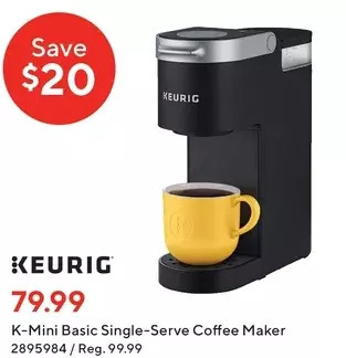 Staples Keurig k-mini basic single-serve coffee maker offer