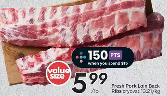 Sobeys Fresh pork loin back ribs offer