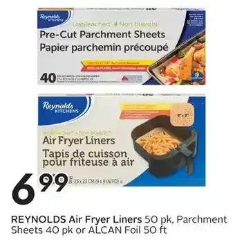 Sobeys Reynolds air fryer liners, parchment sheets or alcan foil offer