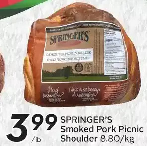 Sobeys Springer's smoked pork picnic shoulder offer