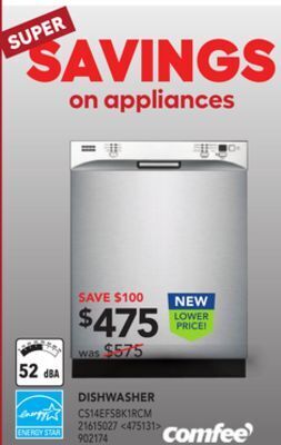 Lowe's Comfee dishwasher offer